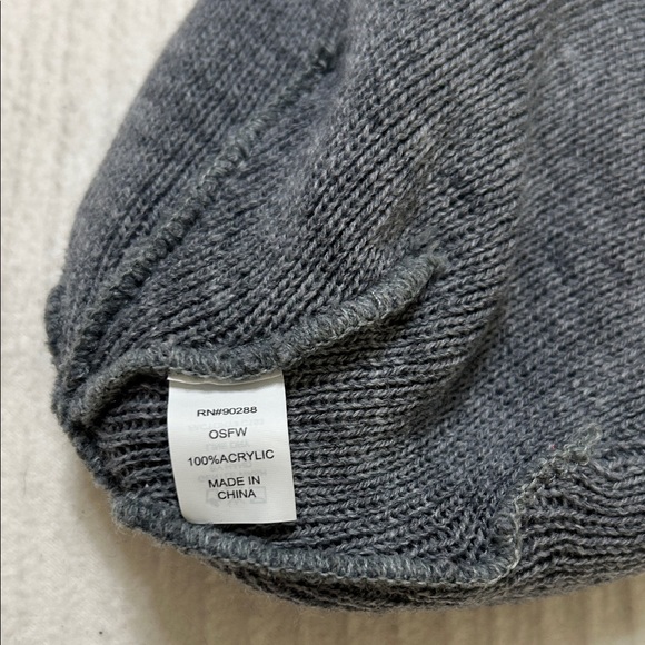 Adidas Beanie Hat Women's Allover Print Embroidery White Gray - Picture 4 of 4